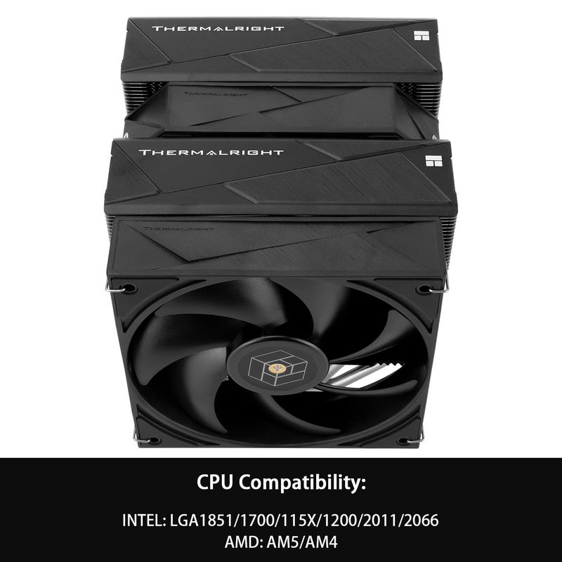 Thermalright Royal Pretor 130 CPU Air Cooler, Computer Double Towers Radiator, 6 Heat Pipes CPU Cooler, Dual PWM Fans,High Performance PC Cooler,for AM4/AM5;Intel 1851/1700/1150/1551/1200/2011 - Image 3
