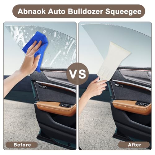 Abnaok Tools Long Handle Auto Bulldozer Squeegee for Window Tint Film Installing Car Vinyl Wraps Window and Glass Cleaning (White) - Image 4