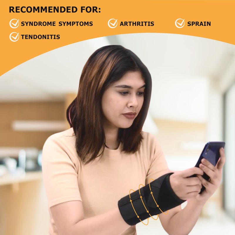 Relief Carpal Tunnel Wrist Brace - Black (Right) - Image 4