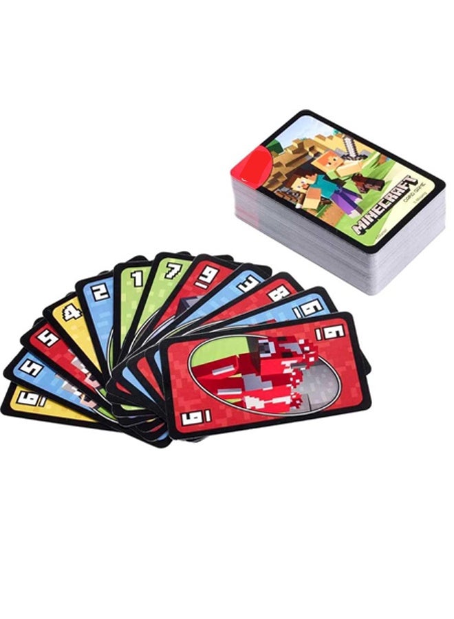 Mattel Games UNO Minecraft World Card Game - Multicolor Basic Pack for 2 - 10 Players, Ages 7+ with 112 Cards, Characters & Images, Special Creeper Rule Card & Traditional UNO Gameplay - Image 2
