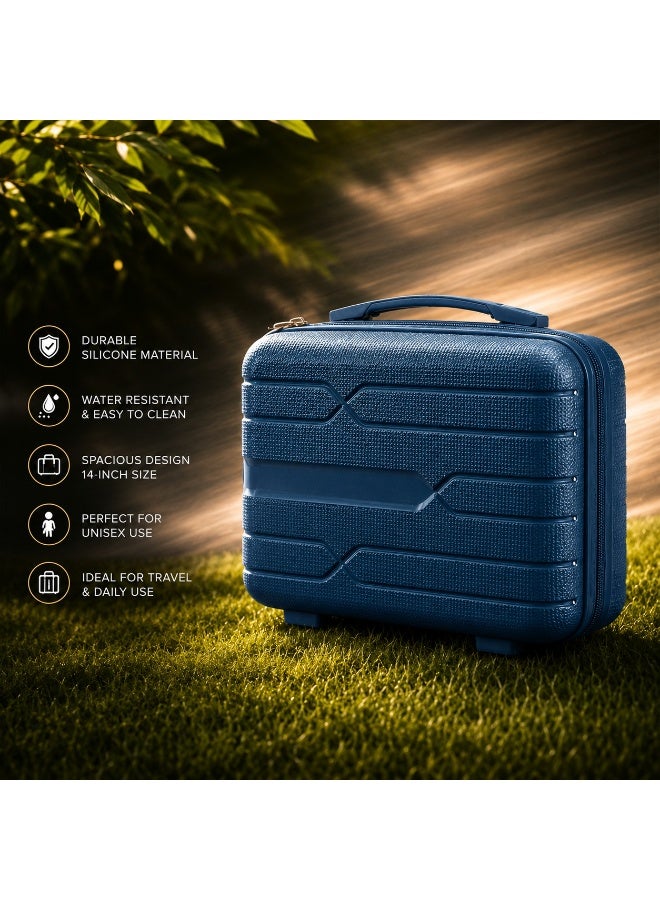 14 Inch Silicone Makeup Bag, Original Quality Material, Spacious Cosmetic Organizer Pouch, Portable Travel Storage Bag, 2-Year Warranty, Replacement Warranty from Authorized Distributor and Seller - Image 1