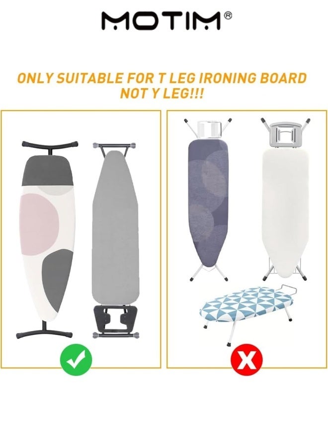 Motim Ironing Board Hanger Metal Wall Mount Iron and Ironing Board Holder With Wooden Base Basket And Adjustable Hooks For Sewing Room Bath - Image 3