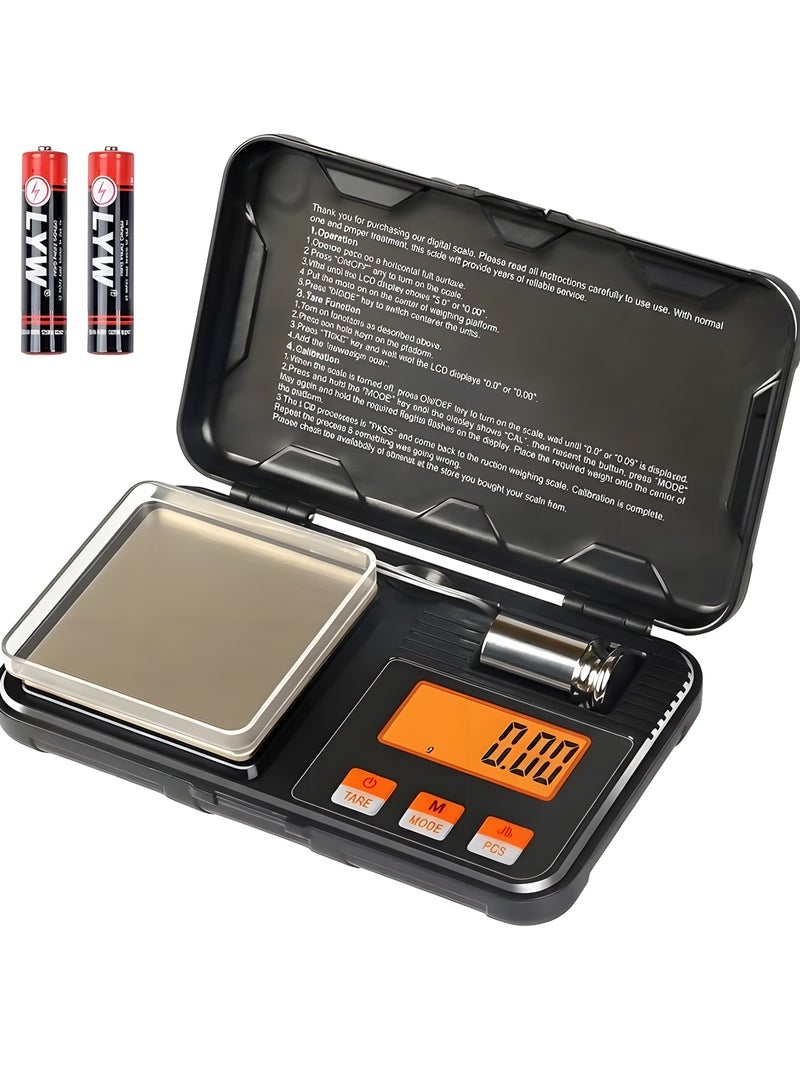 Digital Scale 200G X 0.01G GRAM Scale With Pocket Size, 50G Calibration Weight,6 Units Conversion, Lcd Back-Lit Display, Use For Jewelry/Medicine/Food/Powder/Coin - Image 1