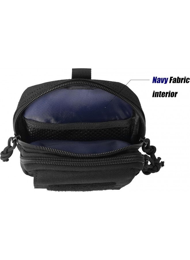 LefRight LefRight Multipurpose Tactical Molle Mobile Phone Belt Pouch EDC Gadget Slim Utility Waist Bag with Cellphone Holster Large Black - Image 4