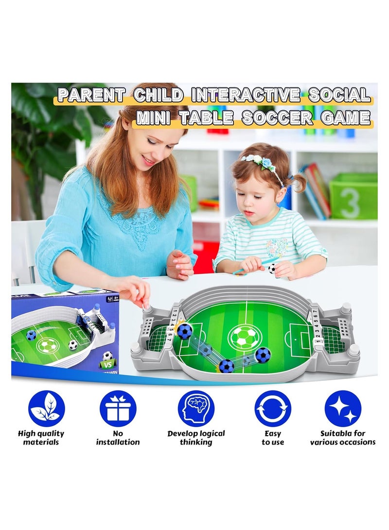 Table Football Games for Kids, Mini Table Soccer Game with 2 Footballs, Table Top Football Game, Interactive Tabletop Football Games for Home, Portable Competition Sports Games for Home - Image 4