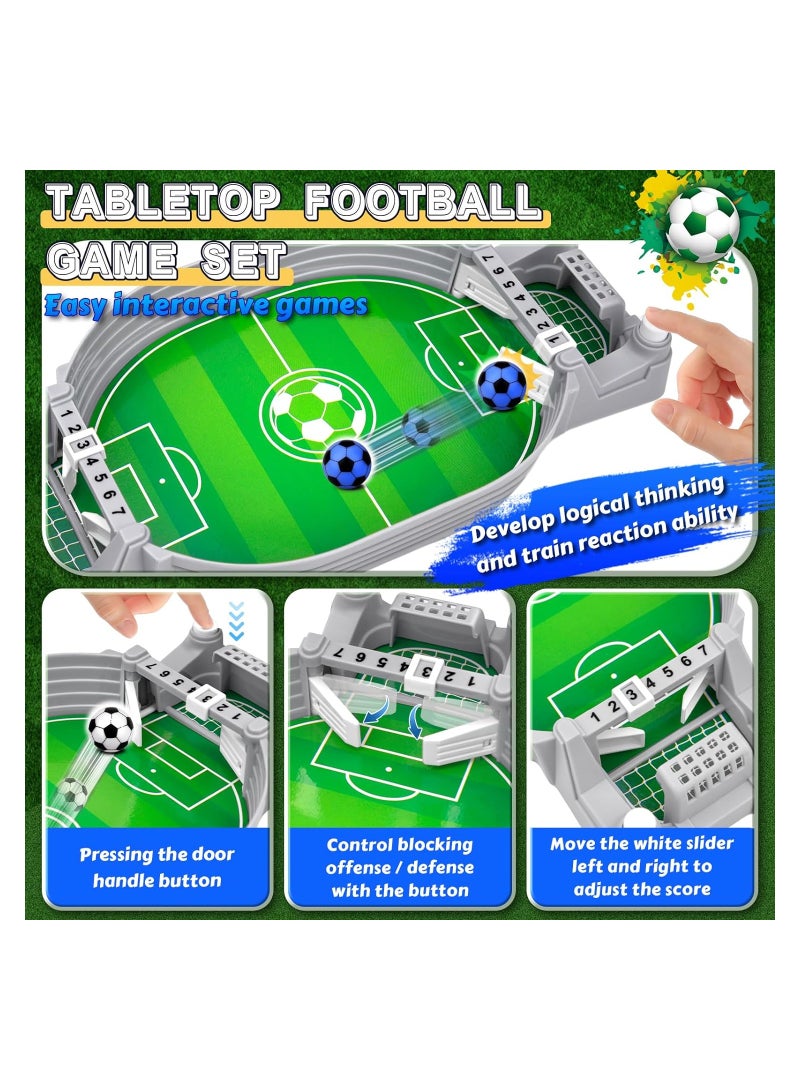 Table Football Games for Kids, Mini Table Soccer Game with 2 Footballs, Table Top Football Game, Interactive Tabletop Football Games for Home, Portable Competition Sports Games for Home - Image 3