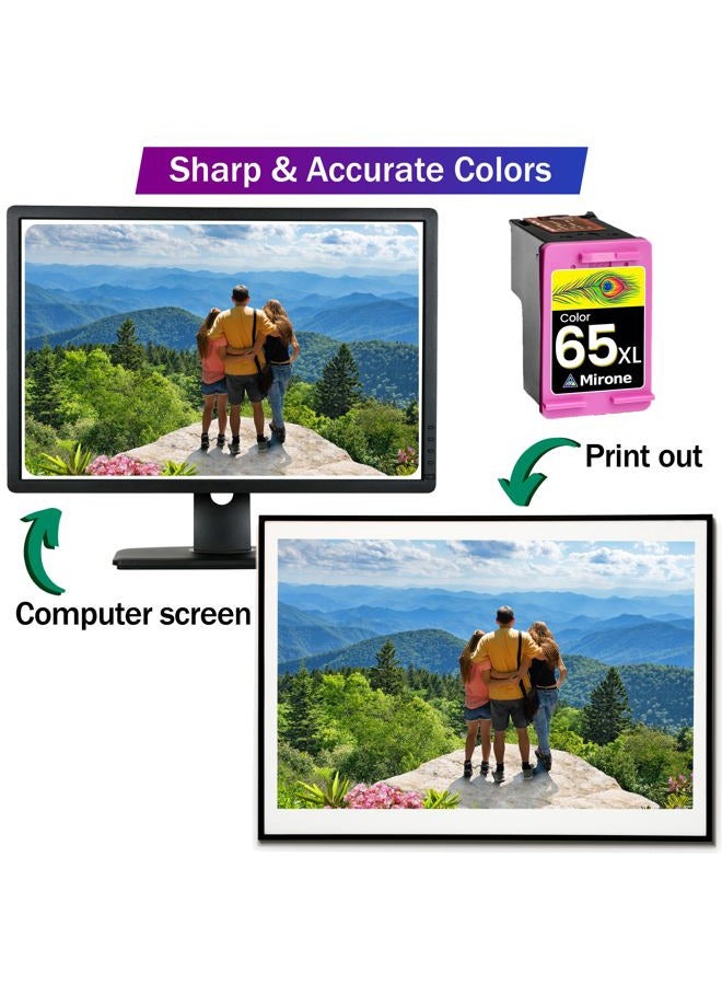 Mirone خراطيش حبر معاد تصنيعها بديل لـ HP Ink 65 65XL لحزمة خراطيش حبر HP 65 باللون الأسود لطابعات HP Deskjet 3755 3700 لخراطيش حبر HP65 XL 65xl خراطيش حبر 1c - Image 4