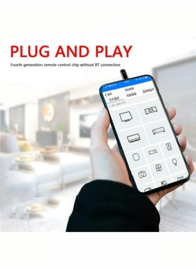 Healife - Mini Smartphone IR Remote Controller Adapter for iPhone Infrared Universal Remote Control All in One Air Conditioner/TV (for Lighting, BLACK) - Image 1