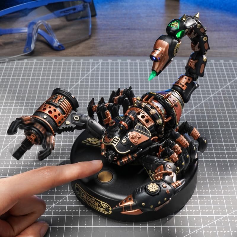 ROKR Model Kits For Adults to Build 3D Metal Puzzle Emperor Scorpion ABS And Metal Buds Insects Figurine,Steampunk Gift For Toys and Men(MI04) - Image 4