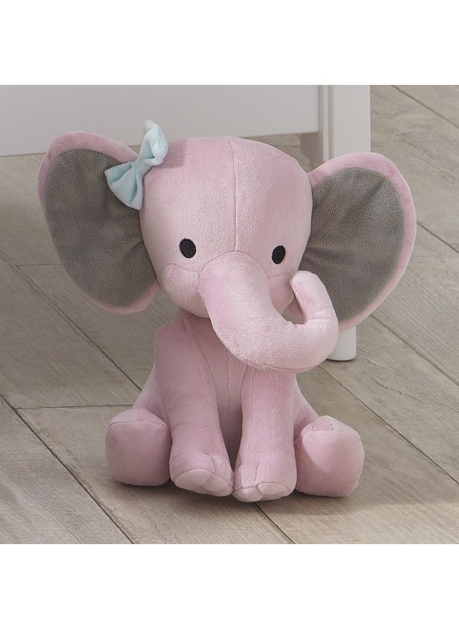 Bedtime Originals - Bedtime Originals Twinkle Toes Pink Elephant Plush, Hazel, 1 Count (Pack of 1) - Image 1