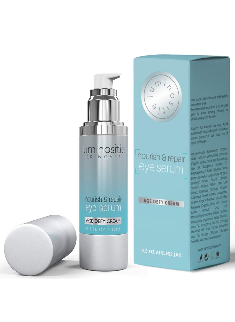 Luminositie - Under Eye Brightener Serum for Puffy Eyes  Dark Circles  Hydrating Anti Aging Under Eye Serum  Fast Absorption  Lightweight Finish - Image 1