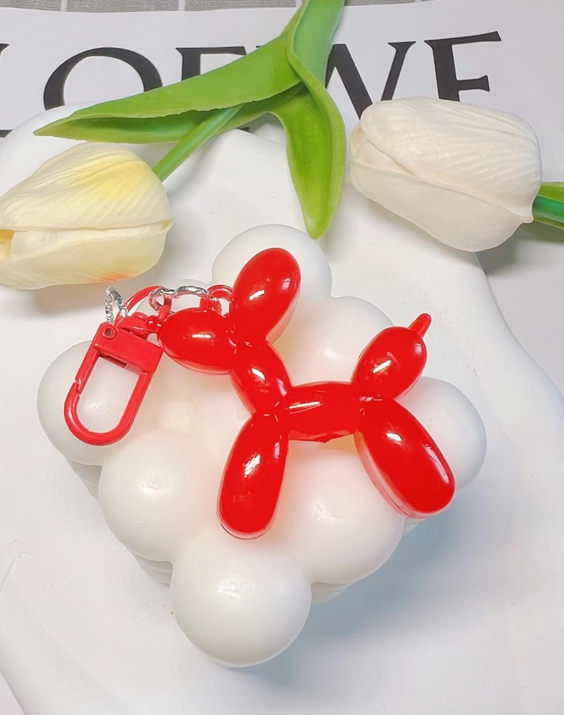 LAEKOU Jelly Balloon Dog Design Keychain for Women, Cute Girls Key Chain, Key Chains Accessories for Car Keys - Image 4