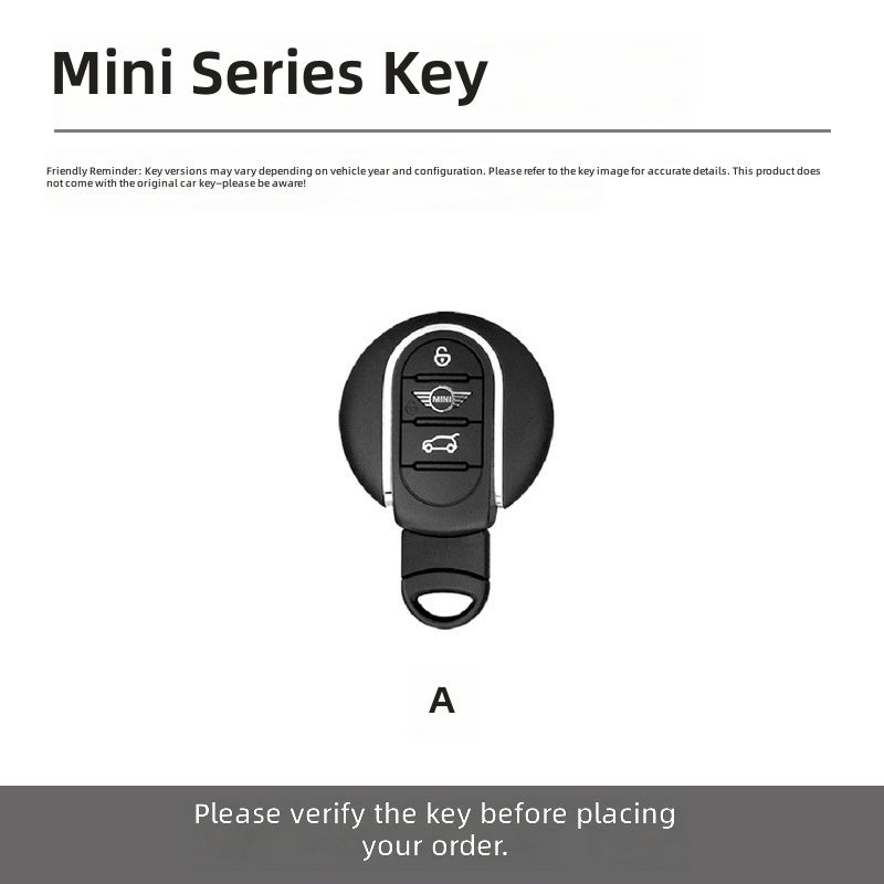 بي إم دبليو غطاء مفتاح سيارة من TPU لـ BMW Mini Cooper Countryman F55 F56 - حافظة واقية مع مشبك، رمادي معدني - Image 2