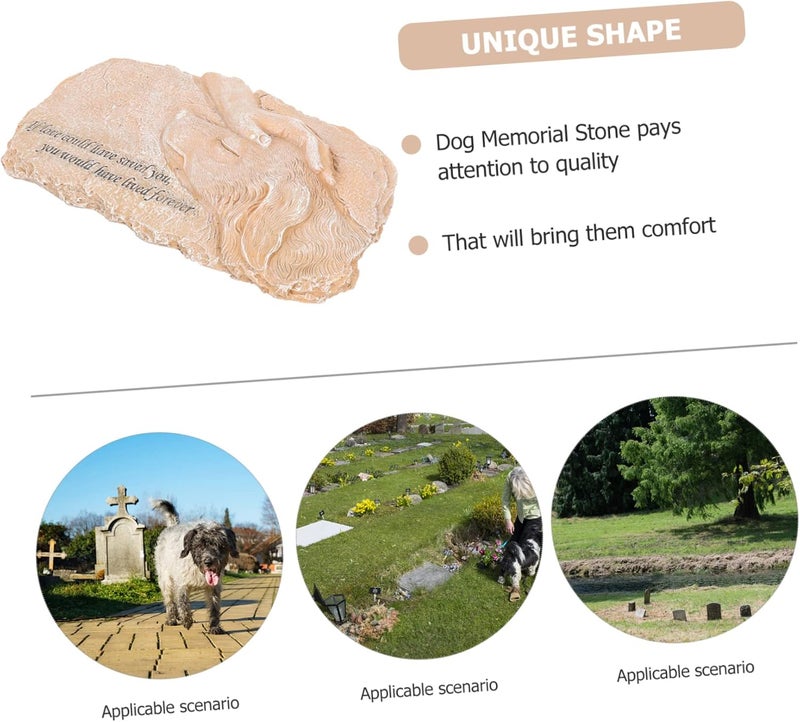VICASKY Angel Dog Tribute Statue Resin PET Memorial Headstone for Dogs Outdoor Garden Decoration PET Grave Marker Remembrance - Image 2
