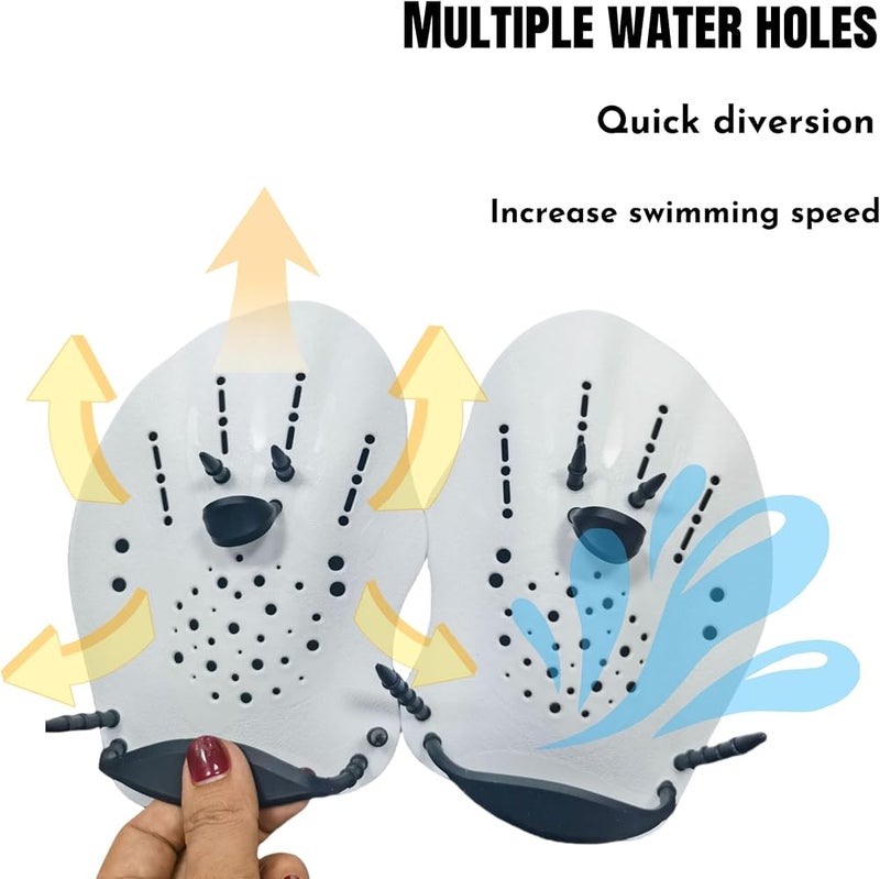 NOVOLAN Swimming Hand Paddles, Adjustable Silicone Swim Training Equipment for Enhanced Stroke Technique, Includes 2 Pairs in Green & Blue, for Freestyle Training & Upper Body Strength Building - Image 4