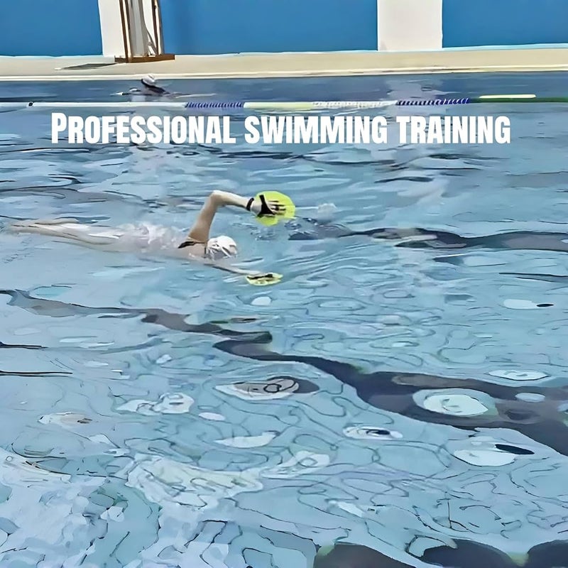 NOVOLAN Swimming Hand Paddles, Adjustable Silicone Swim Training Equipment for Enhanced Stroke Technique, Includes 2 Pairs in Green & Blue, for Freestyle Training & Upper Body Strength Building - Image 2