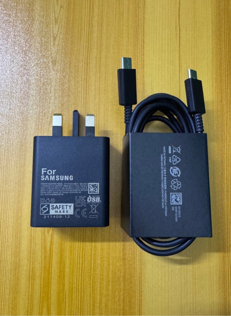 Official 45W Super Fast Charger 2.0 For Samsung Galaxy(with C to C cable1.8M) - Image 2