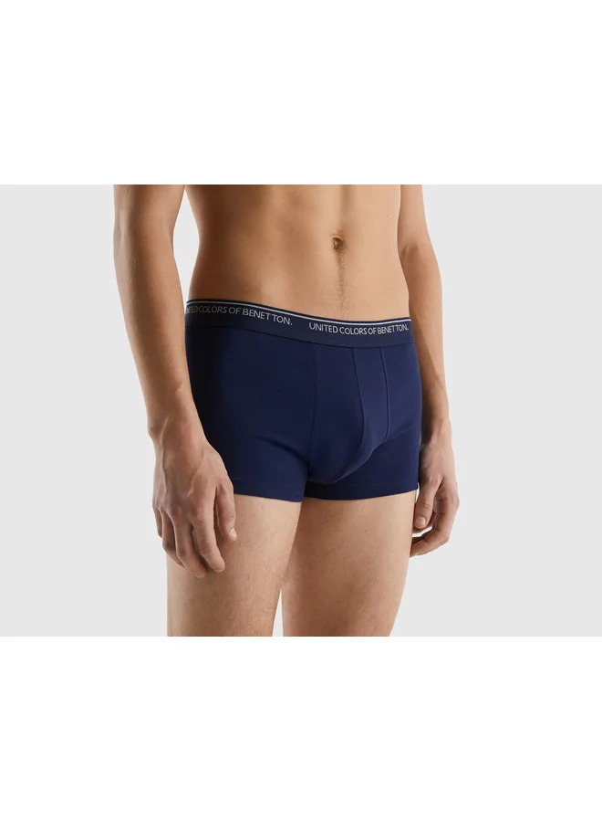 UNITED COLORS OF BENETTON Fitted Boxers In Organic Cotton