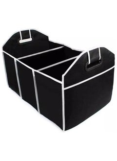 Generic Car Trunk Organizer, Waterproof Foldable Portable Storage Bag with 3 Compartments, Storage Your Cleaning Supplies, Emergency Gear, Groceries, Tools-Black  - Image 1