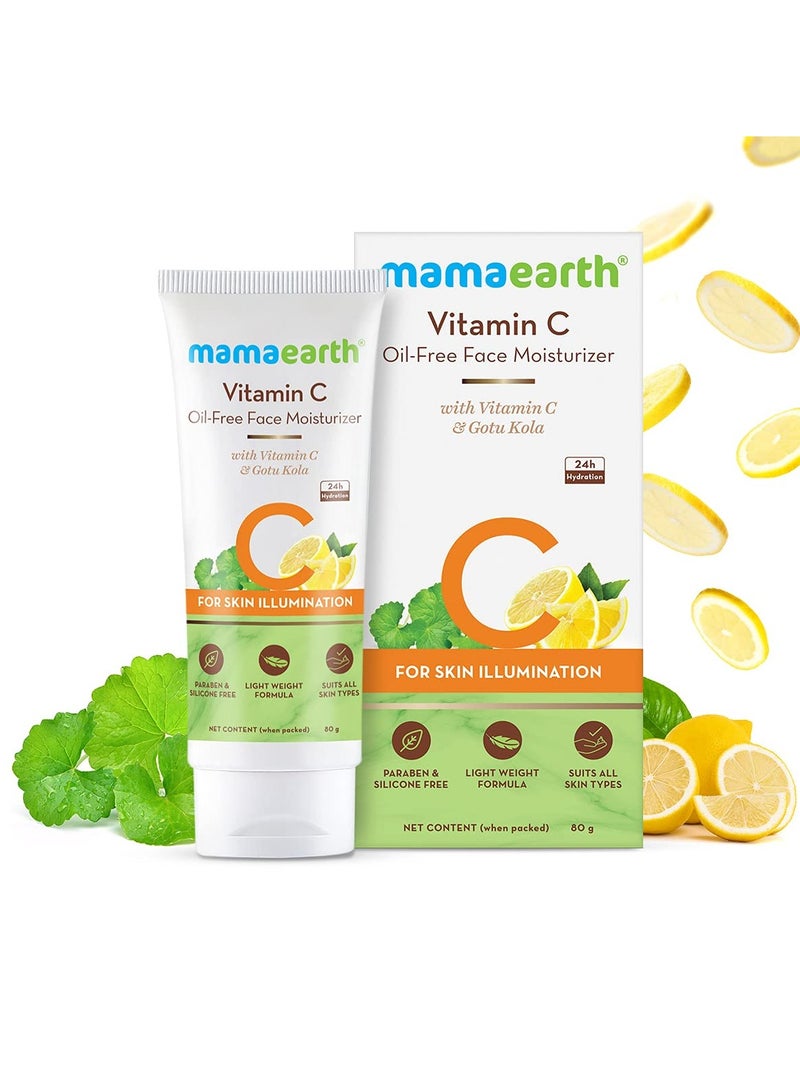 Mamaearth Mamaearth Vitamin C Oil-Free Moisturizer For Face With Vitamin C and Gotu Kola For Skin Illumination - 80 Ml - Image 2