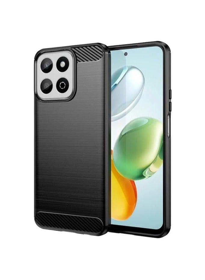 Case Compatible with Honor X7c Case, Carbon Fiber Brushed TPU Shock-Absorption Silicone Anti-Scratch Shockproof Protective Cover for Honor X7c - Image 1