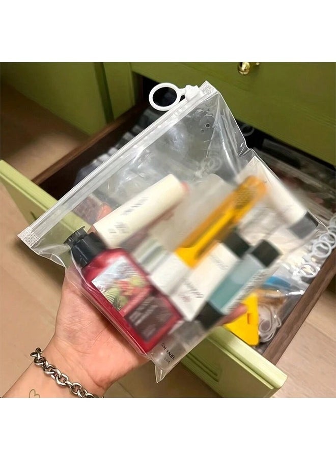 Peachjoy 20-Piece Clear Plastic Packaging Fabric Travel Storage Bag Custom Waterproof Bag Zipper Lock Self Sealing Portable - Image 2