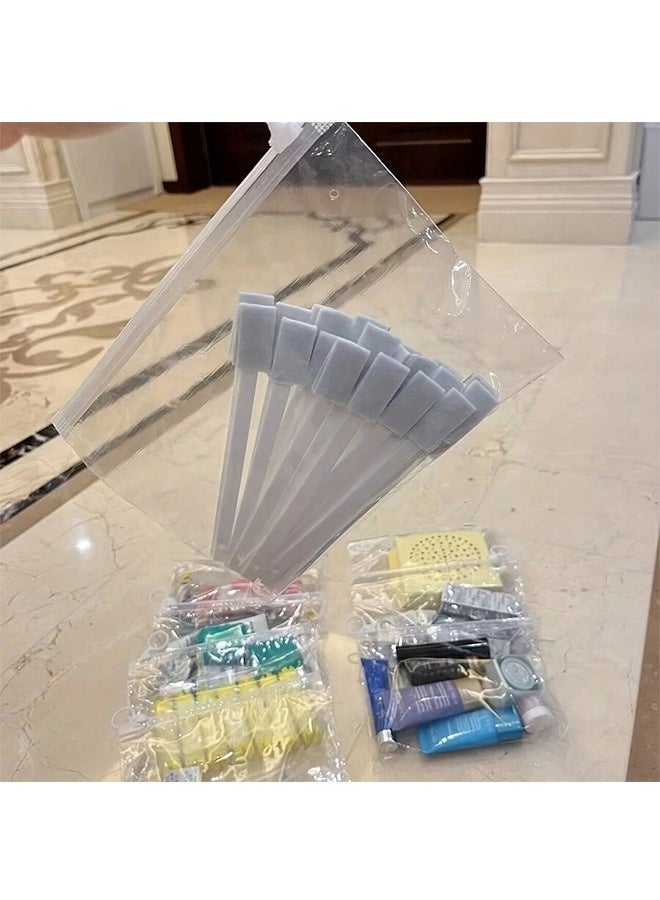 Peachjoy 20-Piece Clear Plastic Packaging Fabric Travel Storage Bag Custom Waterproof Bag Zipper Lock Self Sealing Portable - Image 4