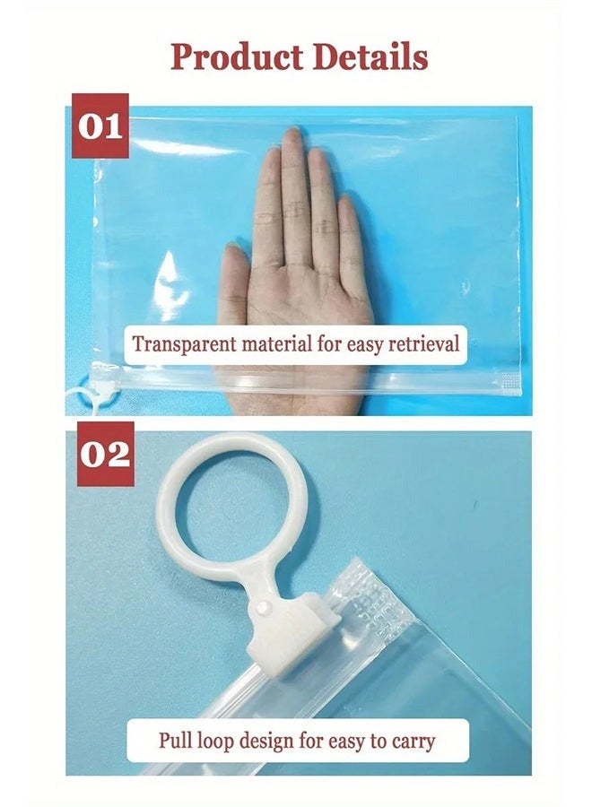 Peachjoy 20-Piece Clear Plastic Packaging Fabric Travel Storage Bag Custom Waterproof Bag Zipper Lock Self Sealing Portable - Image 5