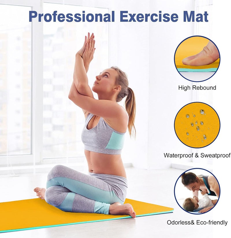 WErFIT Yoga Mat for Man and Woman with Cover Bag | Gym Mats with Extra Size: 2.5 X 6 Feet, Anti Slip, 6 mm Thick, TPE Material | Exercise mat for Home Workout | Gym mat for fitness and Meditation - Image 3