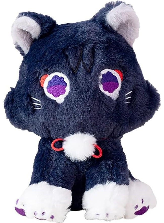 Genshin Impact Cat Plush Toys, Wanderer Cat Plush Stuffed Animal Plush Toys, Cute Genshin Impact Scaramouche Cat Plush Doll Stuffed Toys, Soft Mascara Cat Plush Pillow, Kids Plush Doll Gifts - Image 1