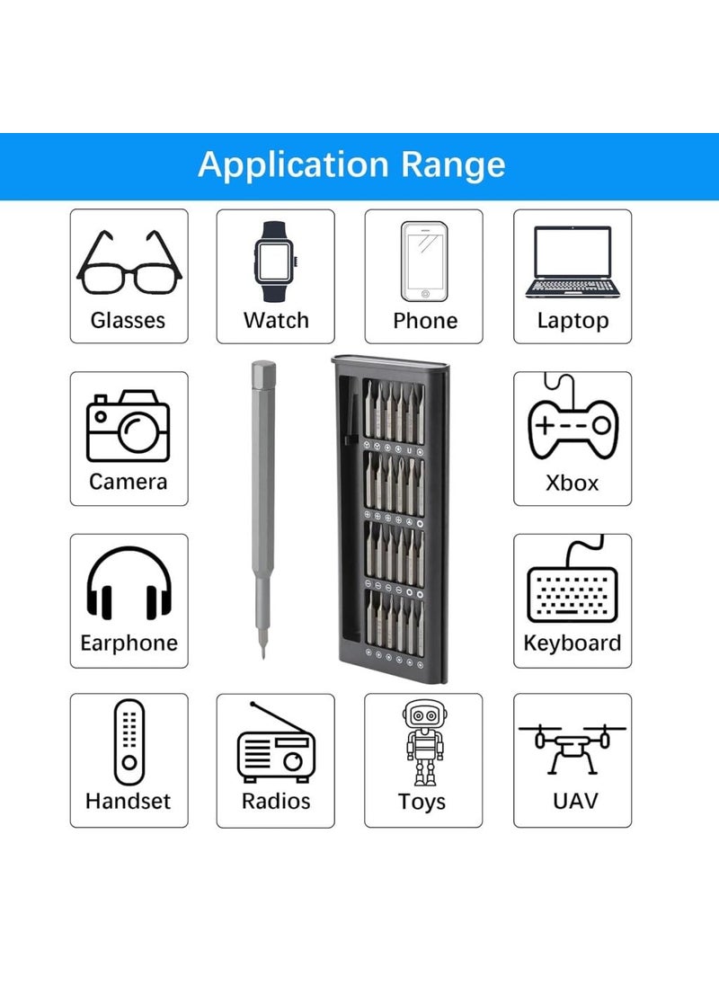 Generic - 24 in 1 Small Mini Magnetic Precision Screwdriver Bits Set, Eyeglasses, Computer, Electronic, Watch Repair Kit with Phillips and Star Tiny Screw Driver Home Kit - Image 1