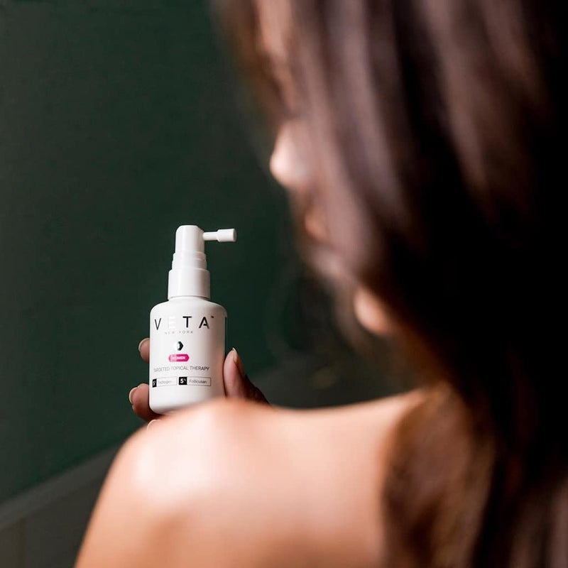 Veta Women's Targeted Topical Serum, Hair stimulating Treatment. Fights Chronic Hair Loss. Revitalize with Biotin, Neem Oil, Lavender. Combat hair thinning factors, restore growth cycle. 2 fl. oz - Veta - Image 2