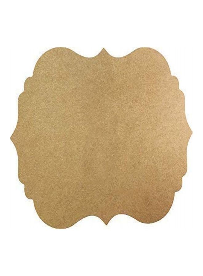 100-Piece Blank Kraft Present Sticker Brown - Image 5