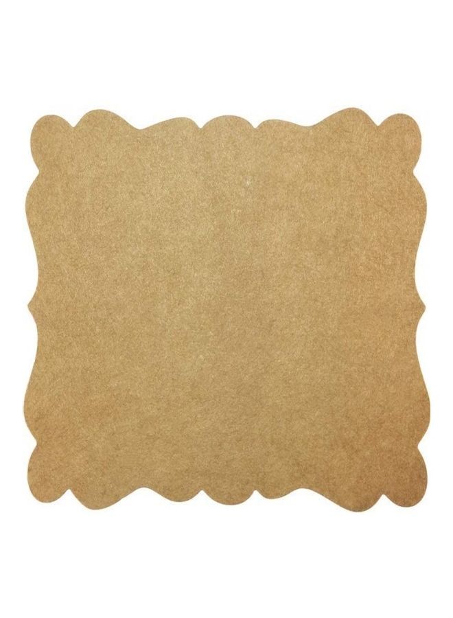 100-Piece Blank Kraft Present Sticker Brown - Image 3