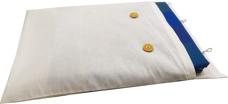 Clarkia Reusable Cotton Saree Cover Set of 24 big size for Storage, Wardrobe Organizer bags saree bags cotton (16x14 inch, Beige) - Image 4