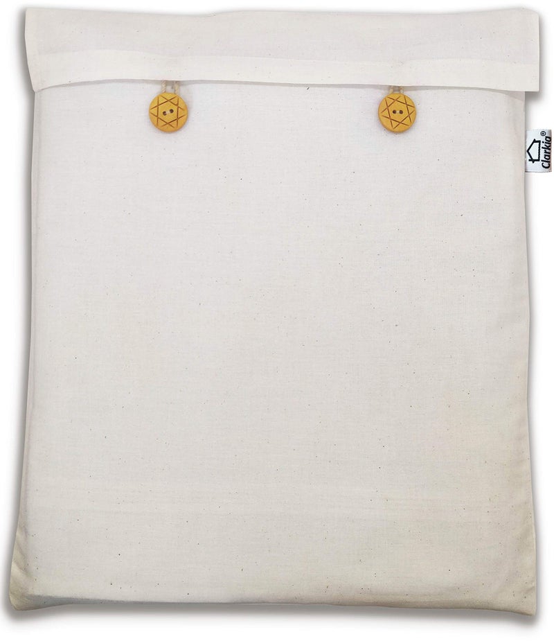 Clarkia Reusable Cotton Saree Cover Set of 24 big size for Storage, Wardrobe Organizer bags saree bags cotton (16x14 inch, Beige) - Image 2
