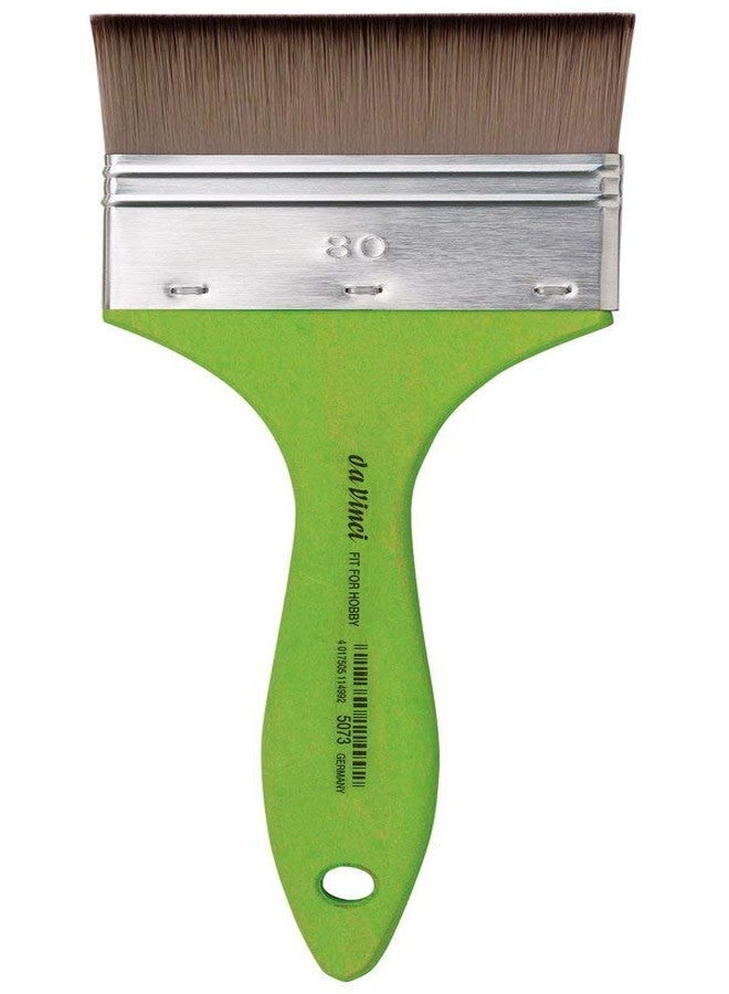 da Vinci Student Series 5073 Fit for School and Hobby Paint Brush, Mottler Flat Elastic Synthetic with Green Matte Handle, Size 80 - Image 1