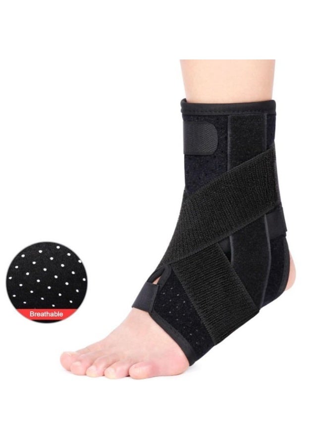 Ankle Support Medical Fixation Belt for Ankle with Steel Plates, External Brace for Fractures, Sprains and Ligament Injuries, Black Color - Image 3