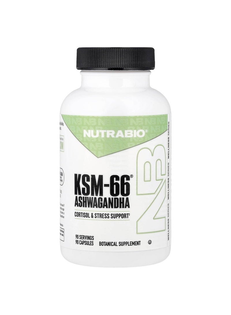 NutraBio KSM-66, Ashwagandha , 90 Capsules