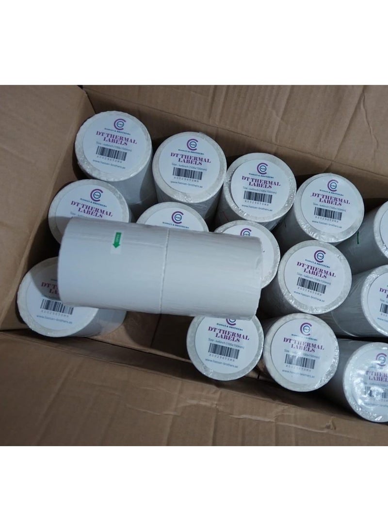H&B 02 Rolls 700 Labels 4x6 Inch (100x150mm) Direct Thermal Labels, Blank Shipping Labels, Compatible with ZEBRA Printer  - Image 5