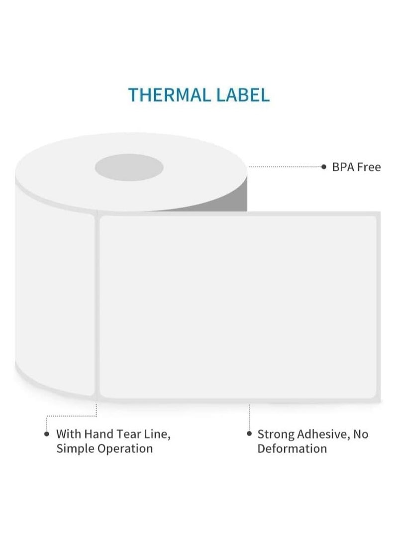 فاتي للاكسسوارات 350 ملصق 4 × 6 بوصة (100 × 150 مم) ملصقات حرارية مباشرة، ملصقات شحن فارغة، متوافقة مع طابع - Image 4