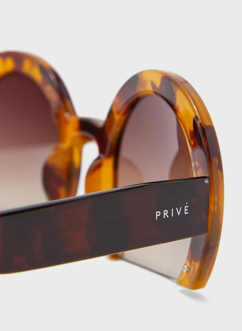 PRIVÉ REVAUX Milf Round Sunglasses