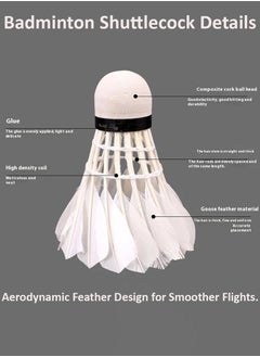 NAILI Badminton Shuttle 10-Piece Feather Shuttlecock - Professional Grade Feather Badminton Shuttlecocks for Training, Competition, Casual Play - Durable, Wind-Resistant Design for Smooth Flight and Control  - Image 2