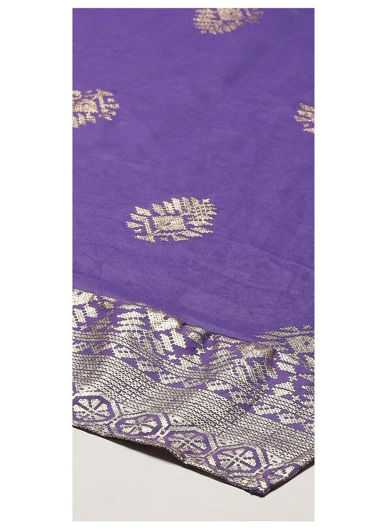 Biba Pink Pur Pink & Purple Voile Straight Printed Kurta Slim Pant Suit Set for Women | Best Price UAE