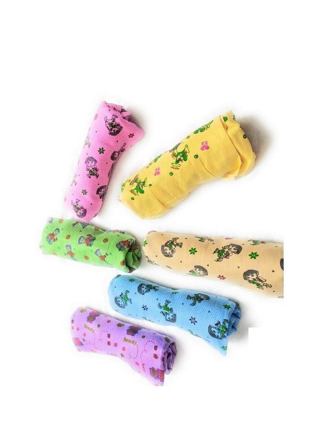 كوتون كليرز منشفة حمام قطنية مطبوعة برسوم كرتونية متعددة الألوان (مقاس 30×60، عبوة من 6 قطع_XA118 - Image 1