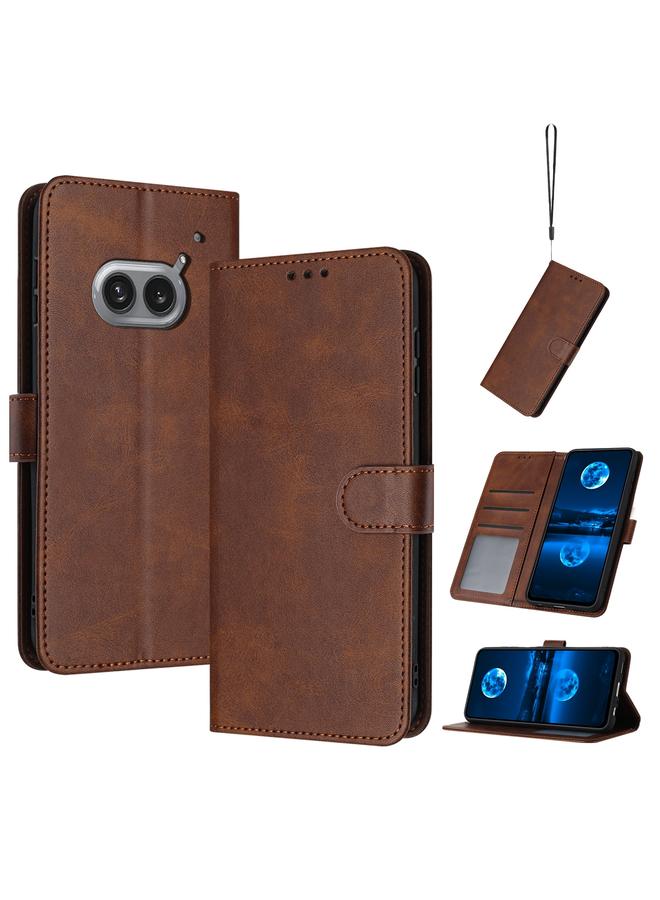 Case For Nothing Phone 2a / 2a Plus Solid Calf Texture Flip Leather Phone Case