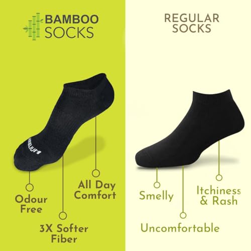 HEELIUM Bamboo Ankle Socks for Men & Women | Ultra-Soft, Odour-Free, Thin & Breathable | 3X Softer than Cotton | Sizes - M (UK 4-8) & L (UK 9-13) - Image 2