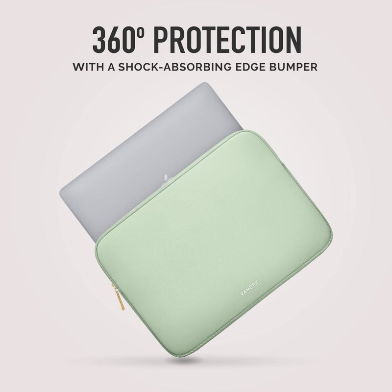 Vandel MacBook Air 13 inch Laptop Sleeve, Fits 13-13.3 inch Laptops: Neoprene MacBook Air & Pro Case, Chromebook, HP Soft Cover | Thin Computer Carrying Bag, Sage Green Mac (M1 & M2) Pouch - Image 2