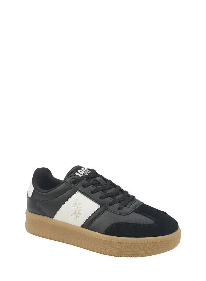 U.S. Polo Assn. Black & White U.S. Polo Assn. SAMIRA GLB 5PR Women’s Black & White Casual Sneakers | Lace-Up Platform Shoes with Gum Sole  | Best Price UAE