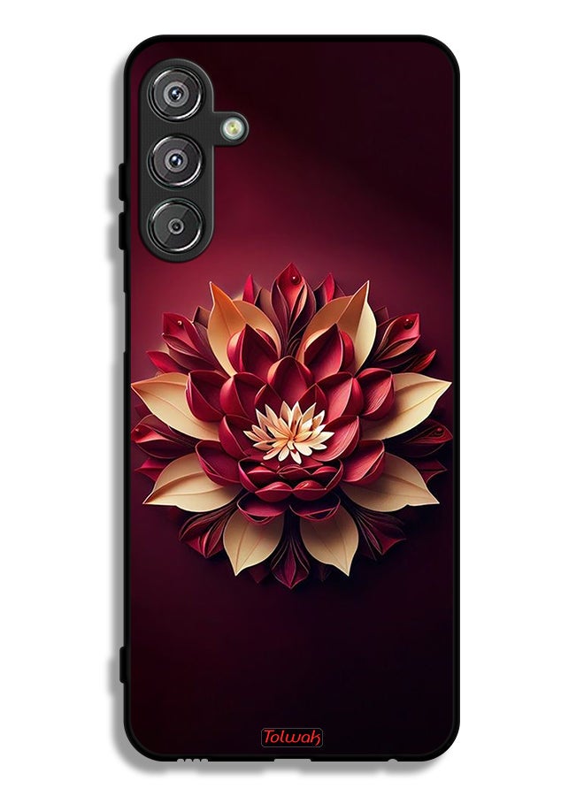 Tolwak Samsung Galaxy M15 5G Protective Case Cover Flower Abstract Design - Image 1
